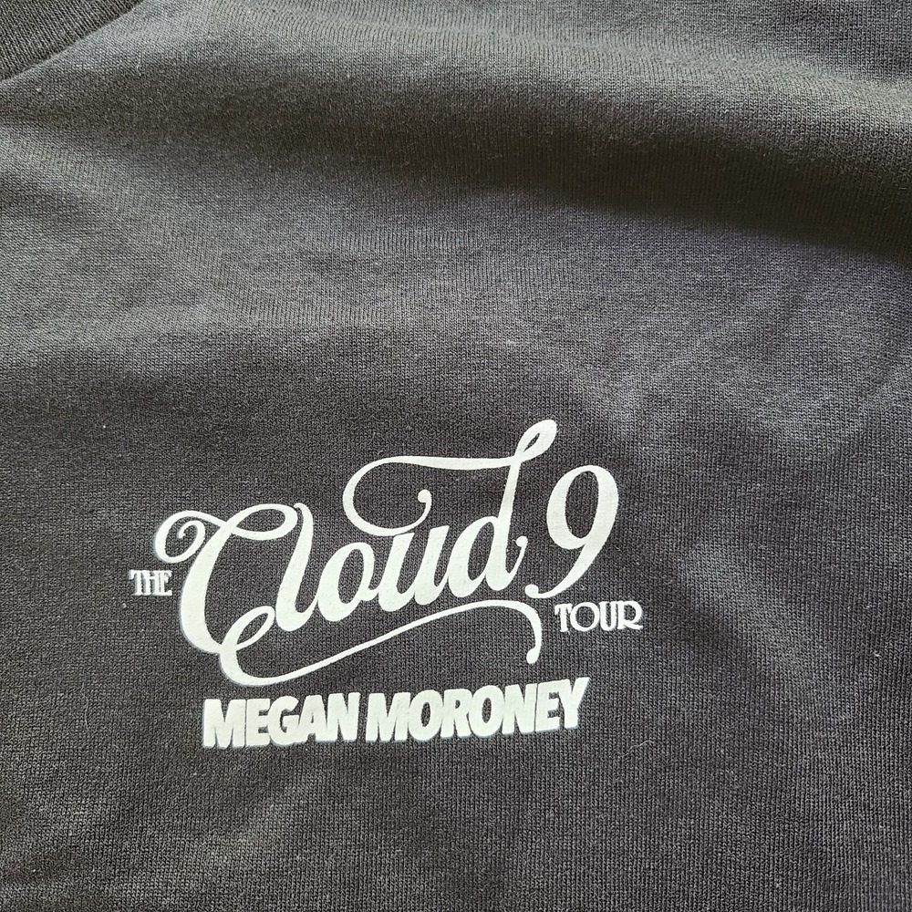 Megan Moroney The Cloud 9 Tour Black T-Shirt Size XL FORK Back Print